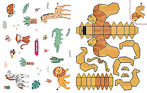 Three-dimensional paper toys. Zoo