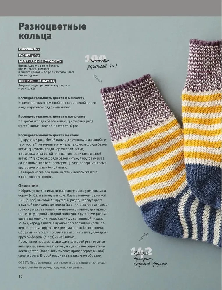 Genius Socks. Knitting with Needles. Encyclopedia-Constructor