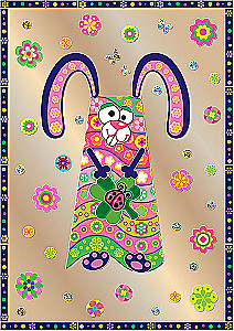 Set for Making a Picture - Striped Bunny