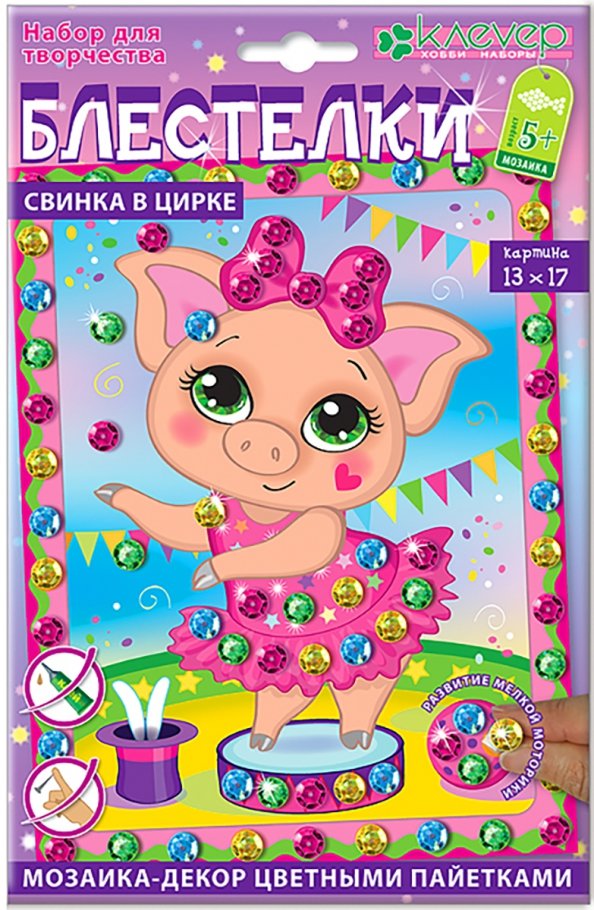 Zestaw do tworzenia obrazu - Świnka w cyrku