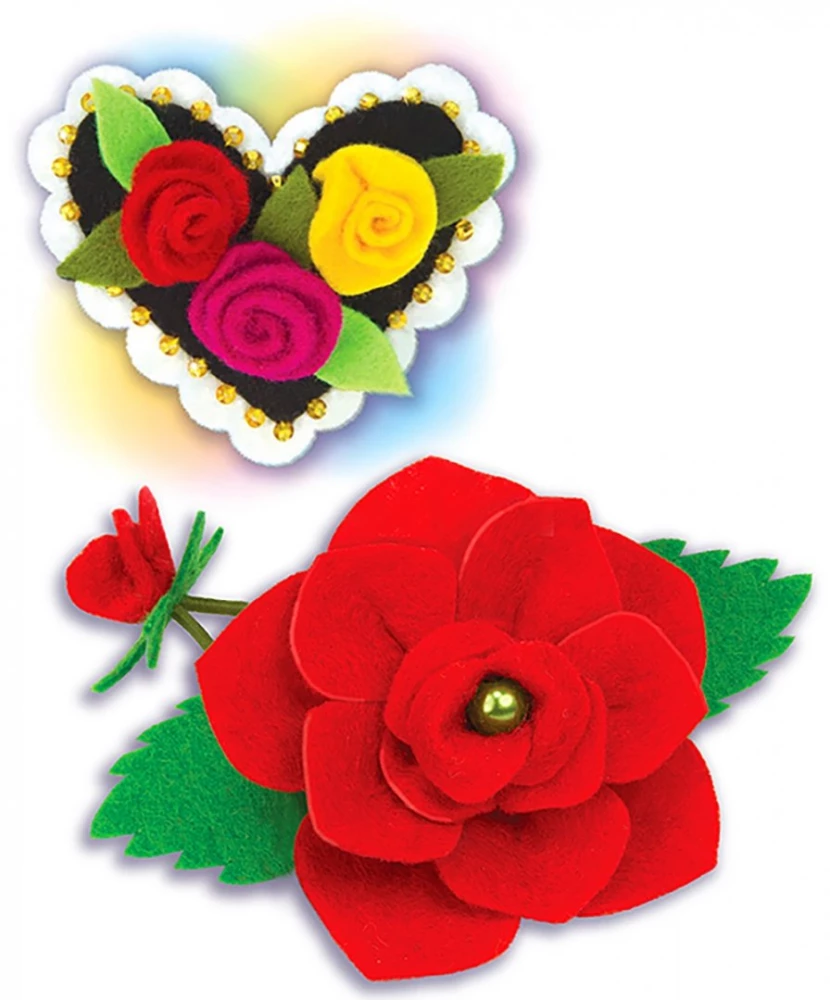 Hairpin and Brooch Making Set - Felt Roses
