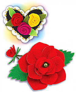 Hairpin and Brooch Making Set - Felt Roses