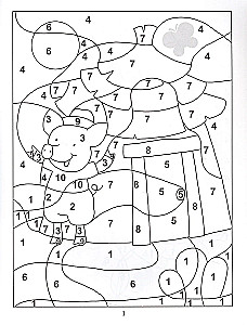 Color by Numbers. Visiting a Fairy Tale