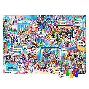 Board Game with Tokens - Anime Town