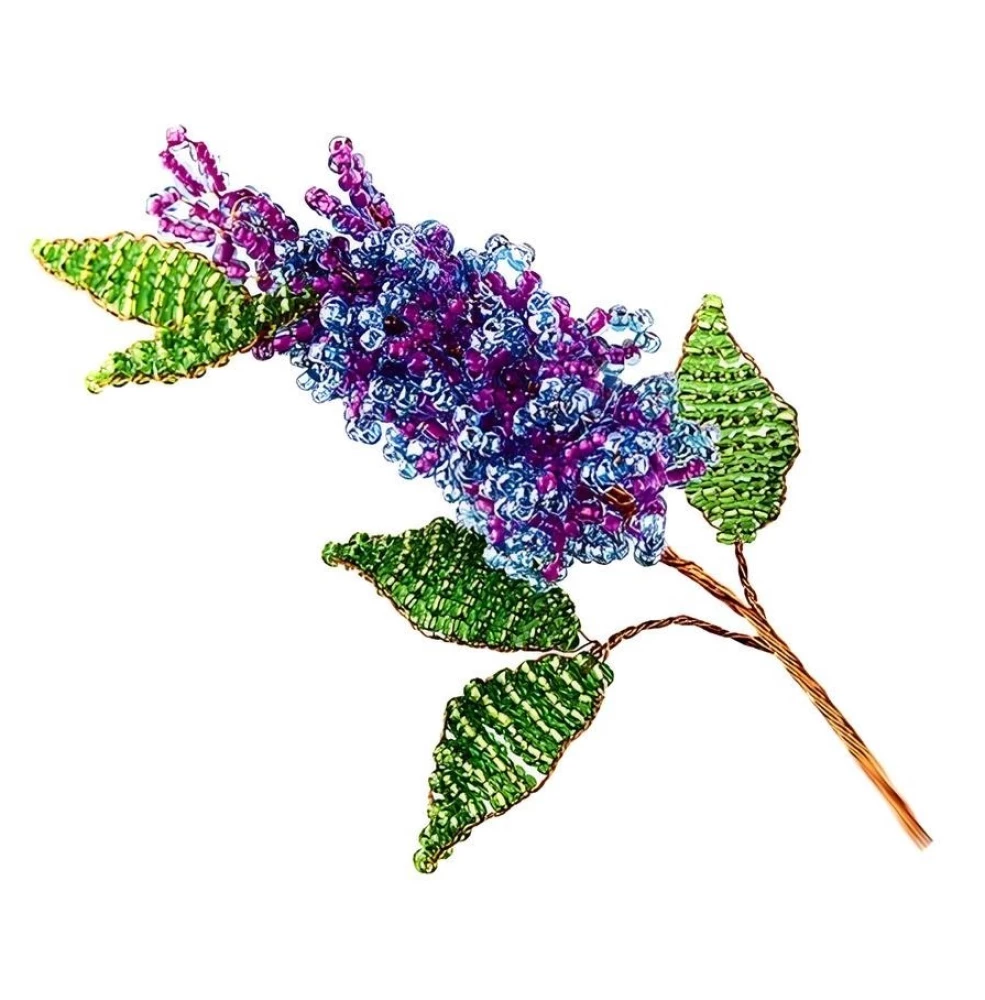 Beaded Flower Handmade - May Lilac