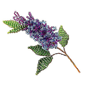 Beaded Flower Handmade - May Lilac