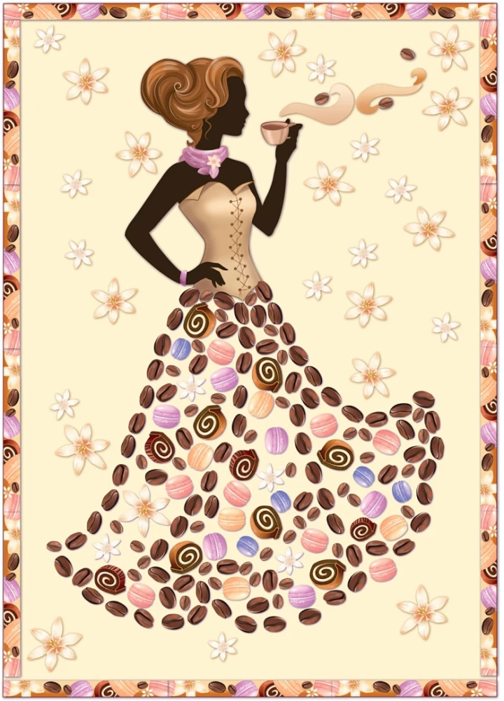 Painting Set - Lady Coffee (decorating)