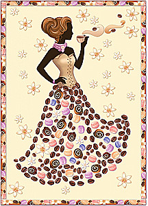 Painting Set - Lady Coffee (decorating)