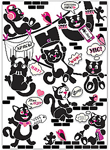 Creative Set. Picture - Comic. Cats