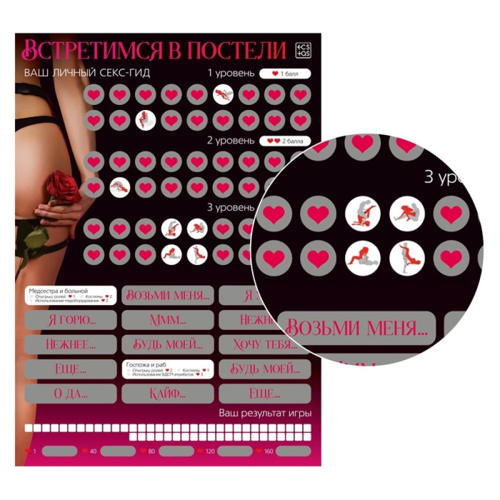 Scratch-off poster - Sex guide. See you in bed, 18+