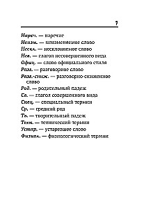 Russian language. 1000 difficult dictionary words