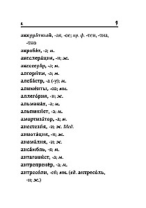 Russian language. 1000 difficult dictionary words