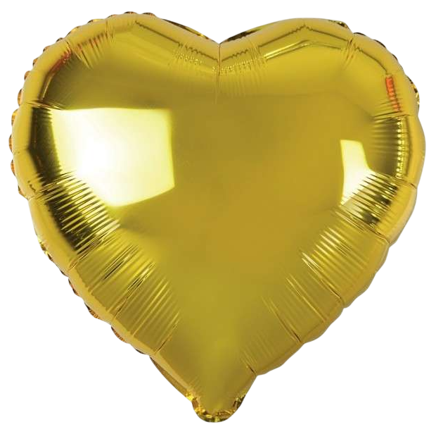 Foil Ball 18 - Golden Heart