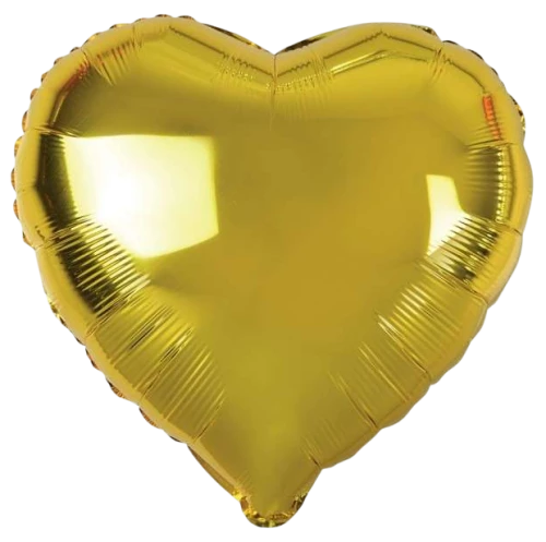 Foil Ball 18 - Golden Heart