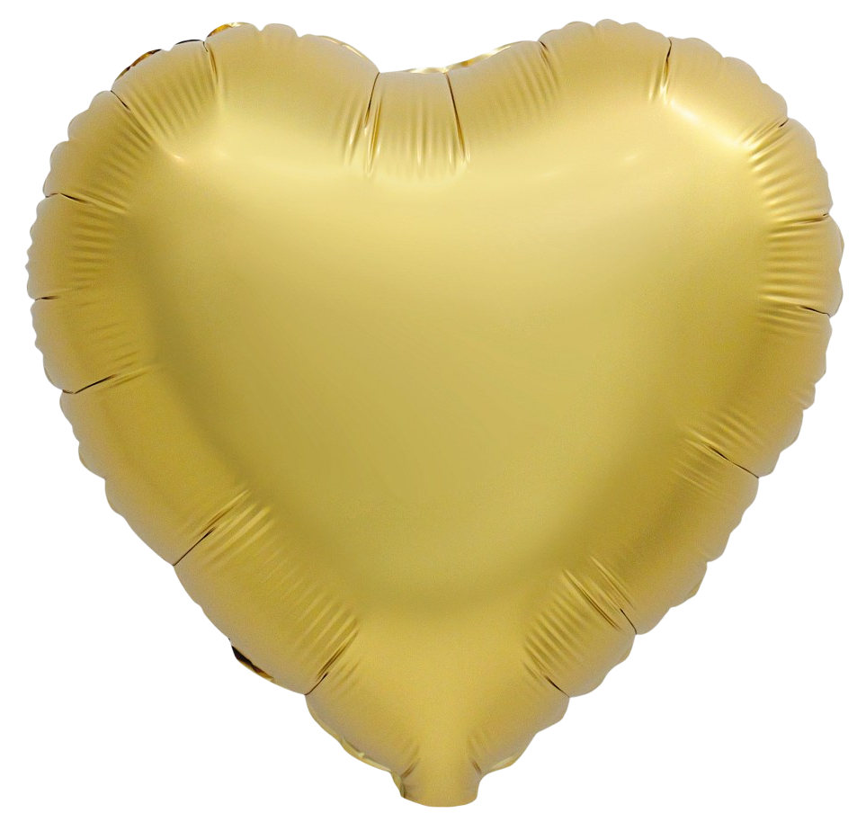 Foil balloon 18 - Golden Heart, matte