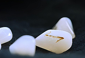 Scandinavian Runes (set of runes for divination made of white agate + book)