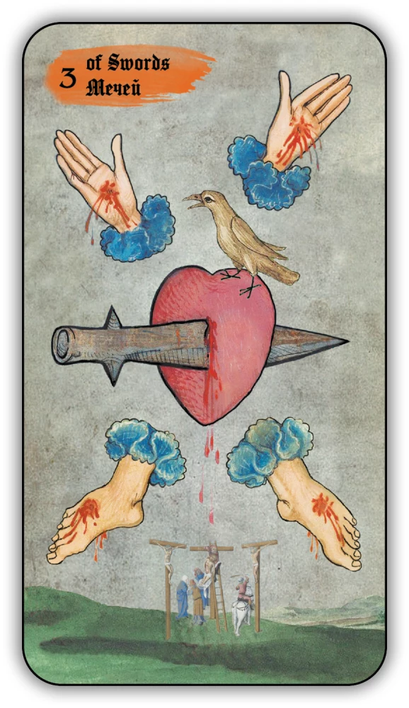 Divination Cards - Medieval Tarot by Vladimir Strannikov (deck of 89 cards with instruction)