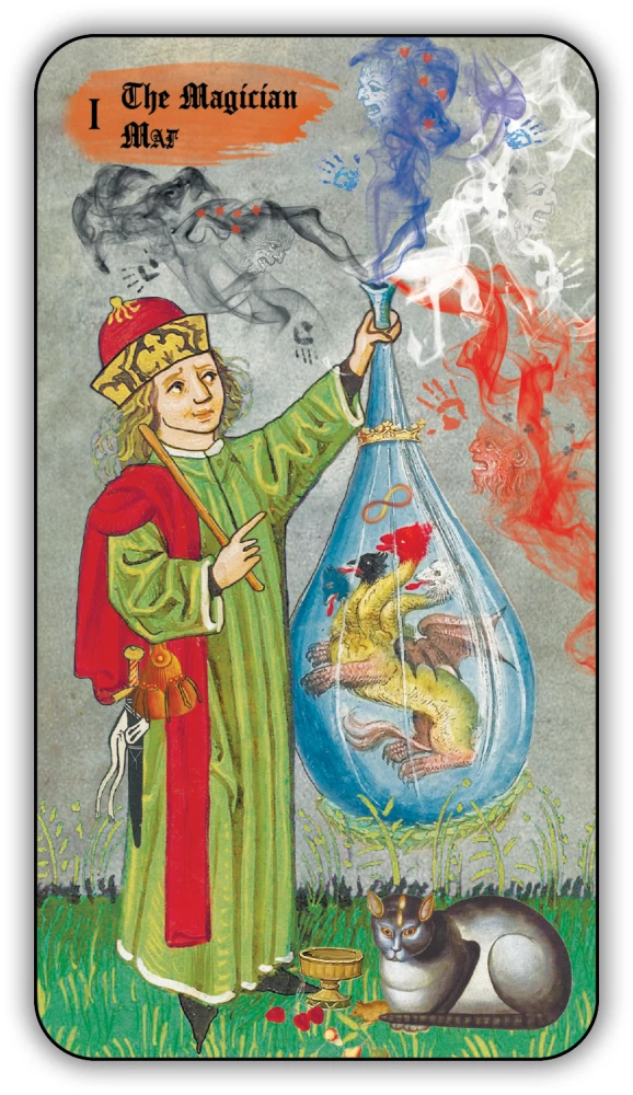 Divination Cards - Medieval Tarot by Vladimir Strannikov (deck of 89 cards with instruction)