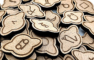 Astrological Runes (45 Runes Made of Beech + Instruction + Bag)