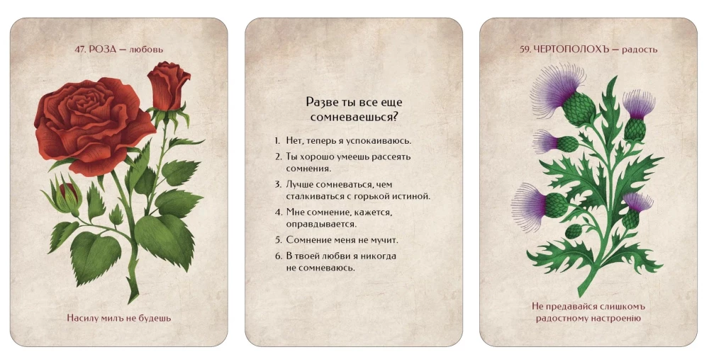 Flower Divination Cards. Flirting with Flowers (60 cards)