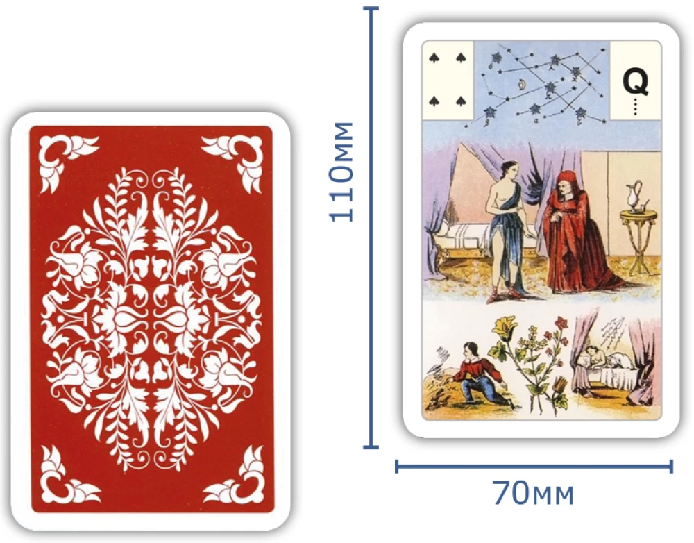Divination Cards - Lenormand Oracle. Large astromythological deck (54 cards with instruction)