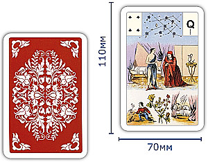 Divination Cards - Lenormand Oracle. Large astromythological deck (54 cards with instruction)