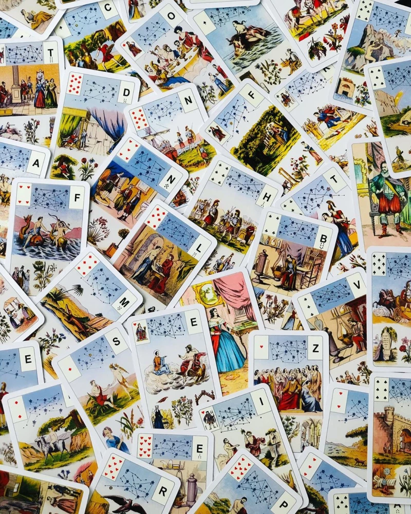 Divination Cards - Lenormand Oracle. Large astromythological deck (54 cards with instruction)