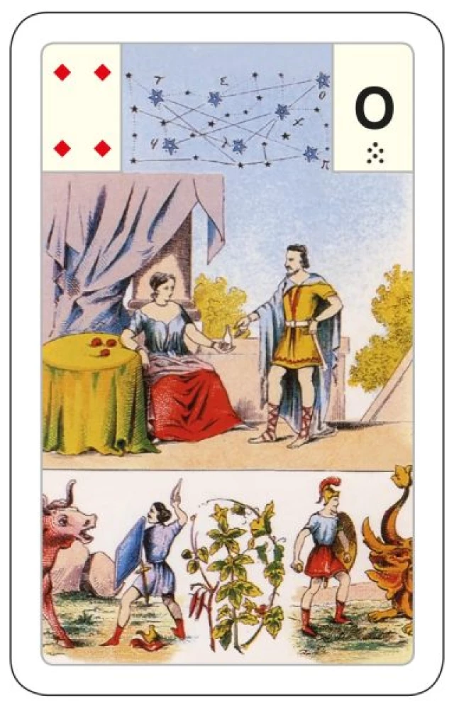 Divination Cards - Lenormand Oracle. Large astromythological deck (54 cards with instruction)