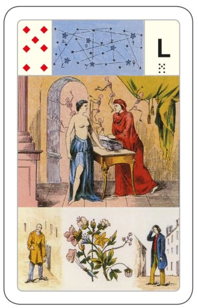 Divination Cards - Lenormand Oracle. Large astromythological deck (54 cards with instruction)