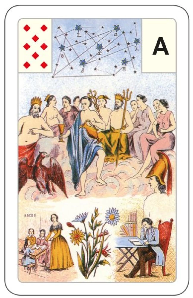 Divination Cards - Lenormand Oracle. Large astromythological deck (54 cards with instruction)