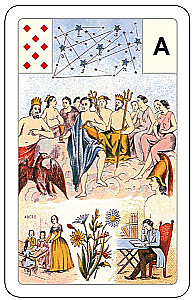 Divination Cards - Lenormand Oracle. Large astromythological deck (54 cards with instruction)