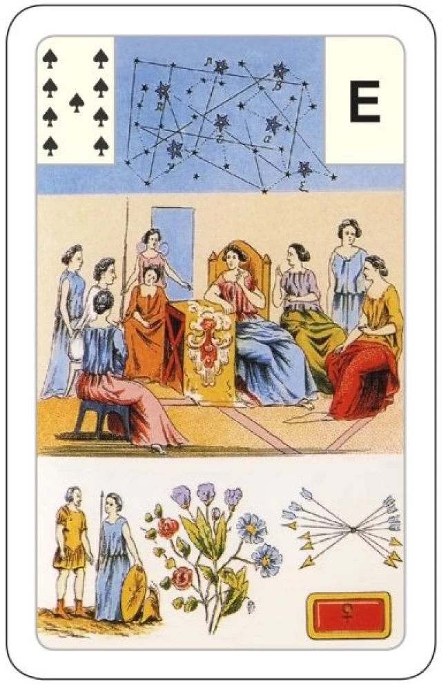 Divination Cards - Lenormand Oracle. Large astromythological deck (54 cards with instruction)