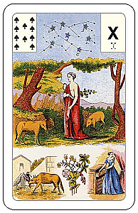 Divination Cards - Lenormand Oracle. Large astromythological deck (54 cards with instruction)