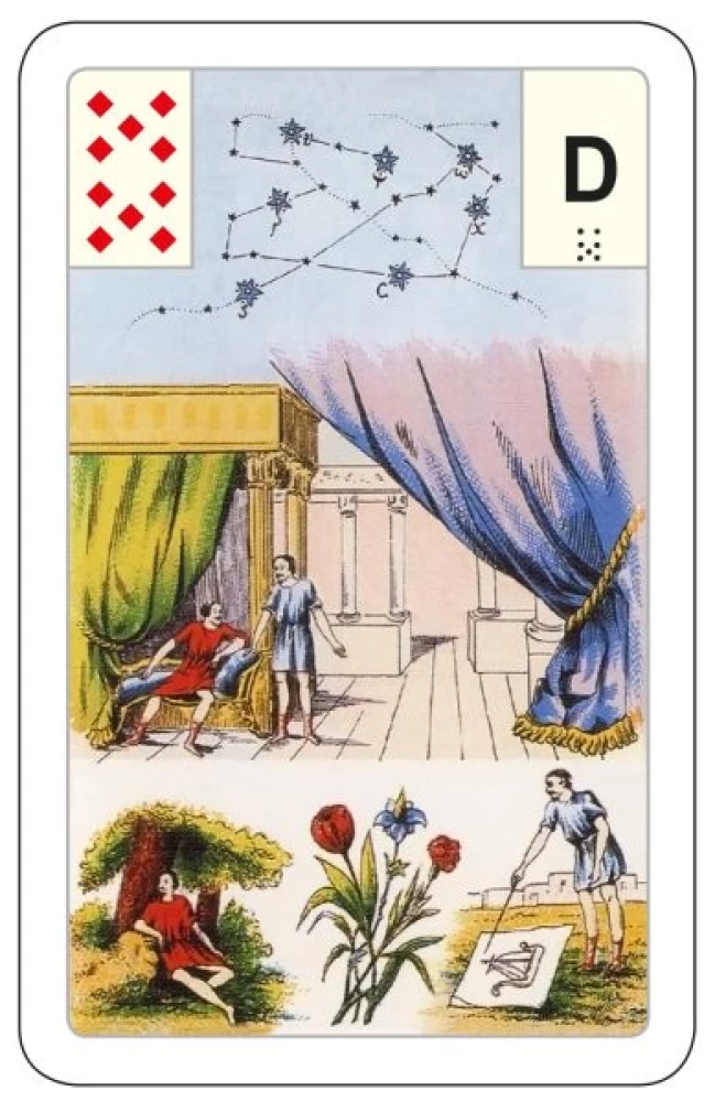 Divination Cards - Lenormand Oracle. Large astromythological deck (54 cards with instruction)