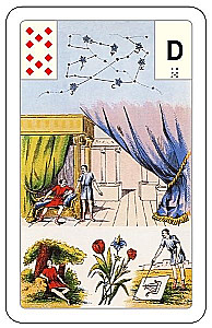 Divination Cards - Lenormand Oracle. Large astromythological deck (54 cards with instruction)