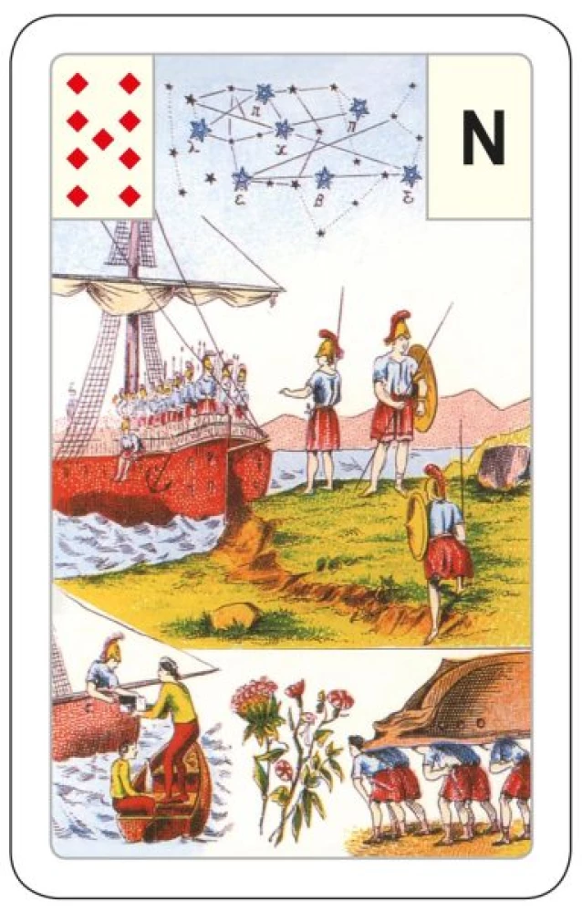 Divination Cards - Lenormand Oracle. Large astromythological deck (54 cards with instruction)