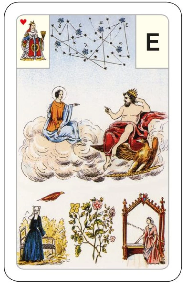 Divination Cards - Lenormand Oracle. Large astromythological deck (54 cards with instruction)