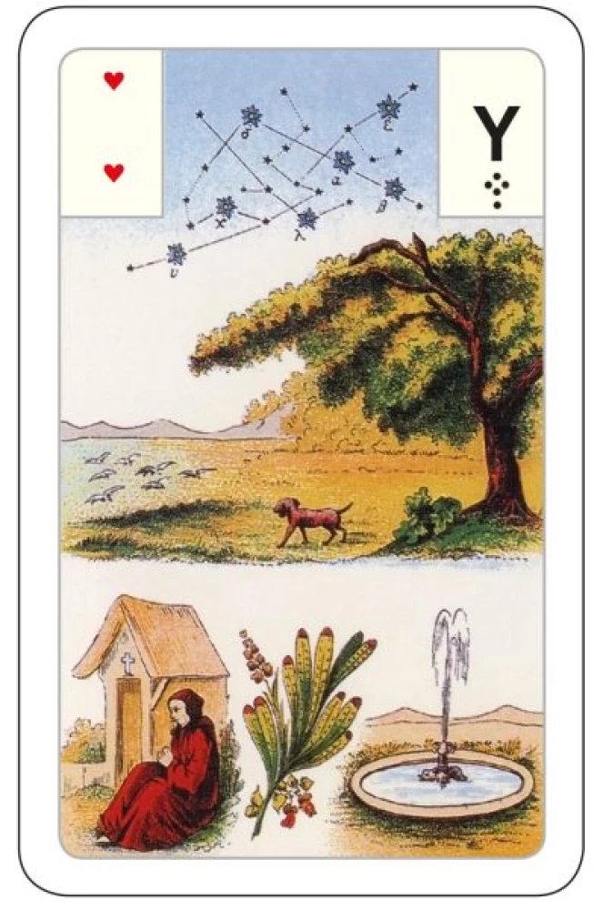 Divination Cards - Lenormand Oracle. Large astromythological deck (54 cards with instruction)