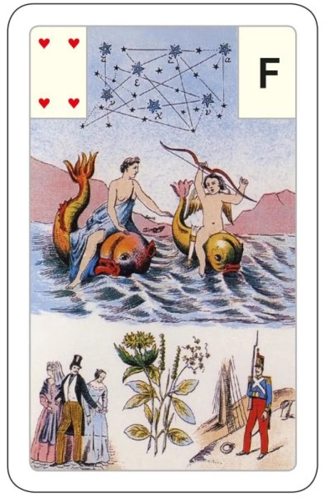 Divination Cards - Lenormand Oracle. Large astromythological deck (54 cards with instruction)