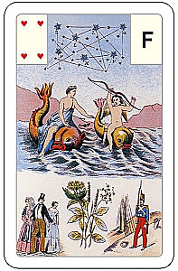 Divination Cards - Lenormand Oracle. Large astromythological deck (54 cards with instruction)