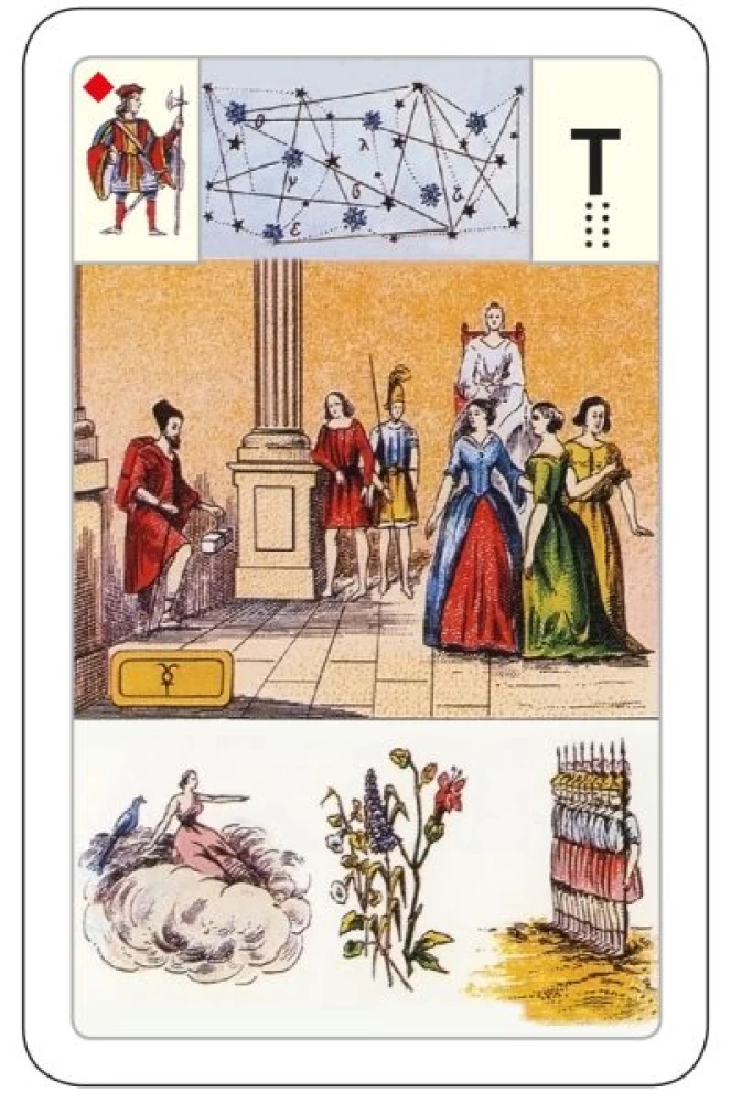 Divination Cards - Lenormand Oracle. Large astromythological deck (54 cards with instruction)