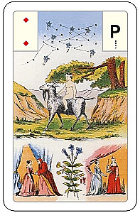 Divination Cards - Lenormand Oracle. Large astromythological deck (54 cards with instruction)