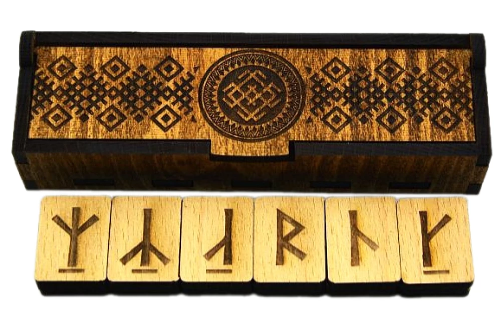 Slavic Runes (set of runes for divination in an oak box)