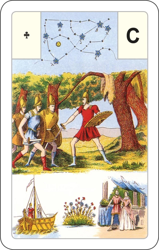 Astro-Mythological Grand Lenormand Deck for Beginners (54 Cards with Instructions)