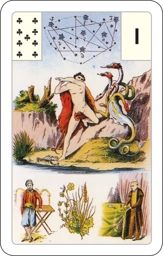 Astro-Mythological Grand Lenormand Deck for Beginners (54 Cards with Instructions)