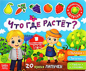 Книжка с липучками - Что где растёт?