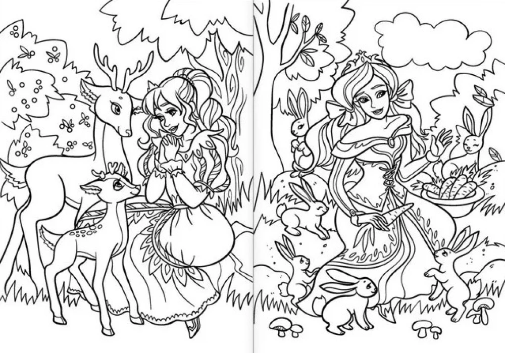 Coloring Book - Forest Sorceress