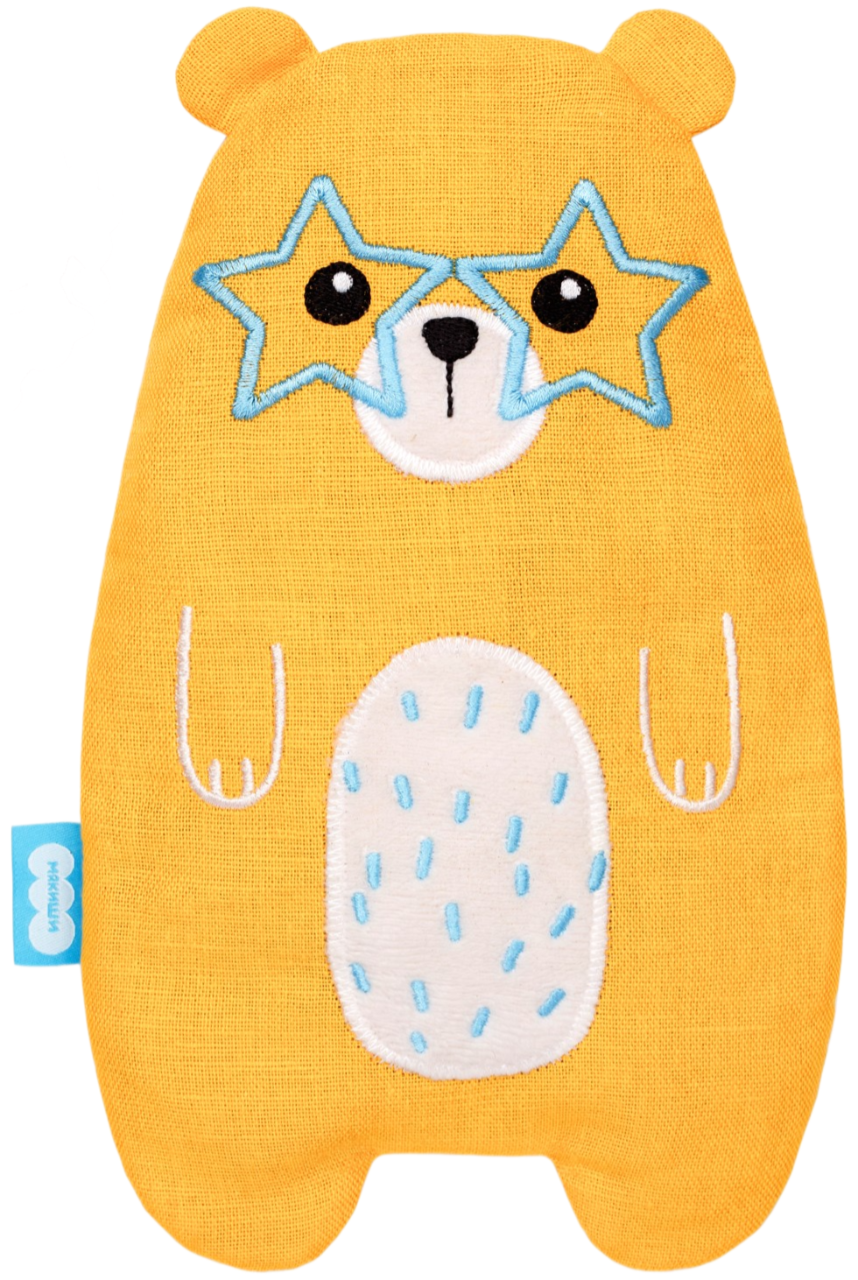 Rotaļlieta ar ķiršu kauliņiem - Mjakiši. Sildītājs Maikls Super Zvaigzne