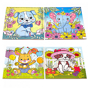 Puzzle Set 4in1 - In the Flower World