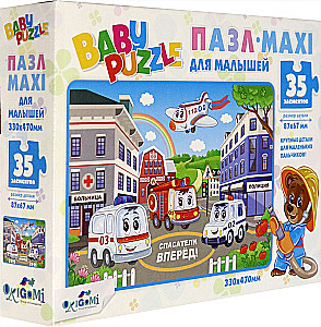 MAXI Puzzle for Toddlers (35 pieces). Rescuers Ahead!